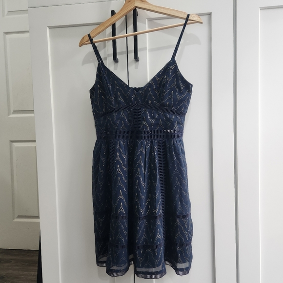 Revolve NBD Miley Dress Fit N Flare Navy Small - Picture 2 of 12